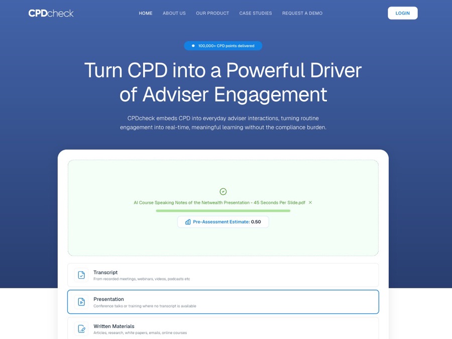 CPDcheck product screenshot